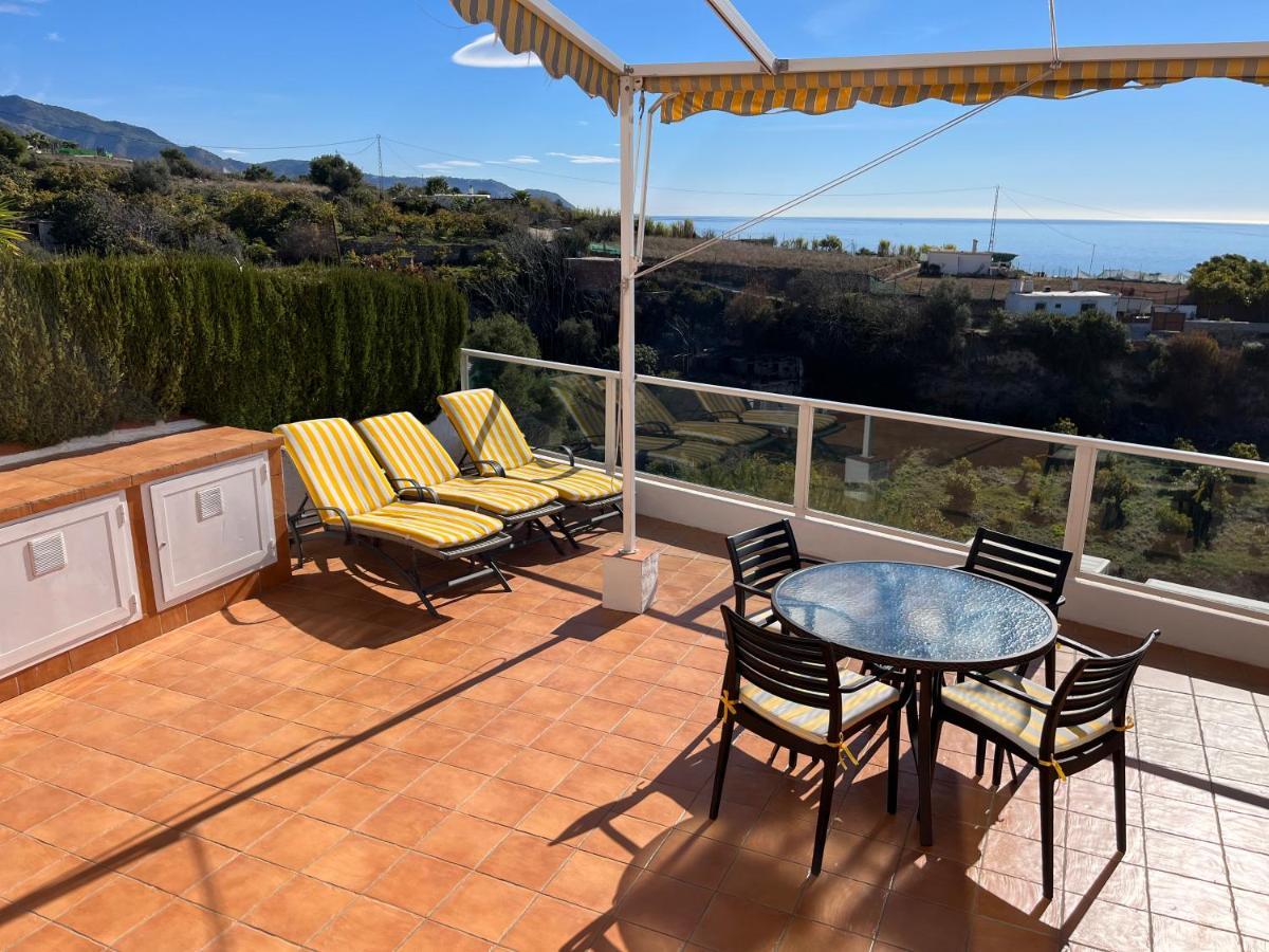 Delightful Burriana House With Magnificent Beach & Sea Views. Nerja Exteriér fotografie